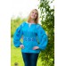 Boho Style Ukrainian Embroidered Folk  Blouse with belt "Emotions" 1